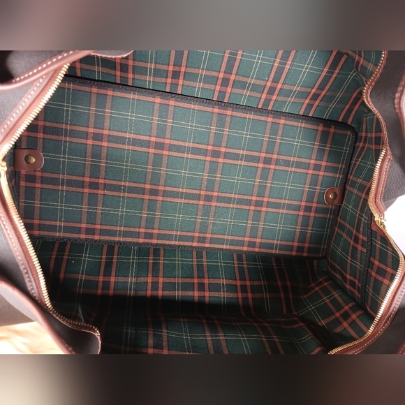 Dunhill Duffle Dark Chocolate Boston Brown Canvas Weekend/Travel - Picture 11 of 13